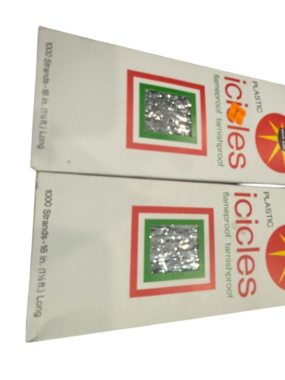 Brite Star Plastic Icicles 1000 Strands Flameproof Retro 1970’s Lot of 2 Boxes
